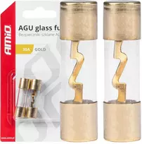 Agu stikliniai saugikliai 2 vnt. 30A amio-03484