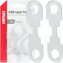 Plokščia juostinė saugiklis 2 vnt. hsb 42 mm 50a amio-03499