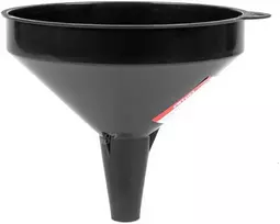 Juodas plastikinis universalus piltuvėlis kurui ir skystam vandeniui, 14,5 cm amio-04045
