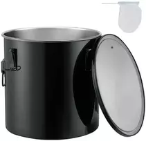 Riebalų kibiras 37.8L, nerūdijančio plieno, su filtru, aliejaus talpykla