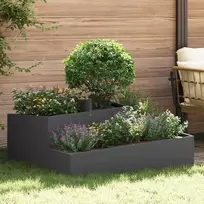 Sodo vazonas Juoda 100 x 100 x 50 cm Šaltai valcuotas plienas