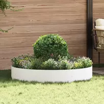 Vazonų žiedas Balta 120 x 120 x 20 cm Šaltai valcuotas plienas