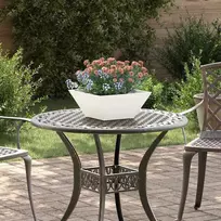 Sodo vazonas Balta 35 x 35 x 15 cm Šaltai valcuotas plienas