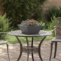 Sodo vazonas Juoda 40 x 40 x 15 cm Šaltai valcuotas plienas
