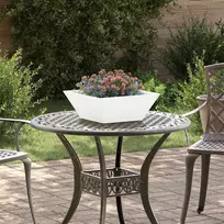 Sodo vazonas Balta 40 x 40 x 15 cm Šaltai valcuotas plienas