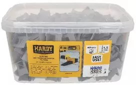 Plytelių išlyginimo sistema Hardy segtukai 1,5 mm. 400 vnt.