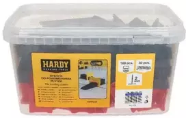 Plytelių išlyginimo sistema HARDY spaustukai (100 vnt.) + pleištai (50 vnt.) 2 mm.
