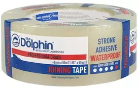 Lipnioji juosta statybinių ir kitų plėvelių sujungimui (Plastikinė, Skaidri)
