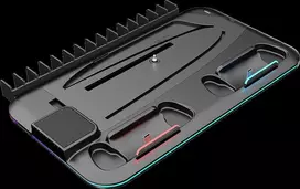 CANYON aušinimo stovas CS-51 RGB PS5 Slim/DE Charge Juodas