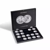 Dėžutė Pietų Afrikos 1 oz Krugerrand sidabrinėms monetoms