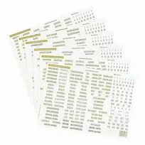 Įvairių pavadinimų ir specialių žymėjimų lipdukai (aukso spalvų raidės) (Vokietija) (Tomų ir įvairių terminų lipdukai (auksinės spalvos)!)