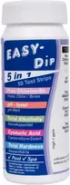 Vandens testavimo juostelės Easy-Dip 5 in 1, PH/CL/BR/Stabilizatorius/Šarmingumui/Kietumui tirti