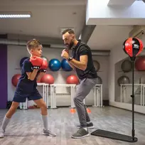 Promotions Muay Thai maišas, 66x18.5x85-130 cm, Juoda ir Raudona
