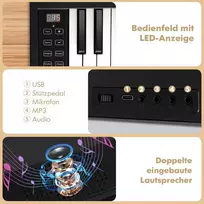 Promotions Skaitmeninis pianinas, 61 klavišas, 90x13x5,5 cm, juodas