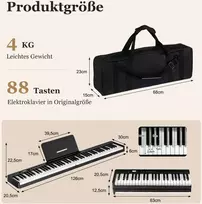 Promotions Skaitmeninis klaviatūra, Sulankstoma elektroninė klaviatūra, 126x30x22.5 cm, Juoda