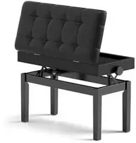 Promotions Pianino suoliukas, reguliuojamas Duetas, 76x36x48-58 cm, juodas