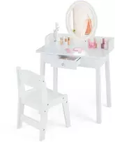 Promotions Vaikiškas kosmetinis staliukas, 59.7x35.6x96.5 cm, baltas