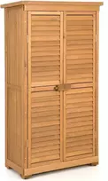 Promotions Lauko medinė sodo įrankių saugyklos spintelė, 87,6x41,9x160 cm, natūrali