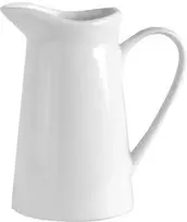 Pieno ąsotis su rankena / padažo ąsotis porcelianinis baltas 200 ml