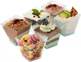 Puodelis desertams, užkandžiams, užkandžiams, mini indeliai, rinkinys 6, 120 ml