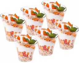 Tiramisu panna cotta desertiniai puodeliai / mini konteinerių rinkinys 6 vnt. 180 ml