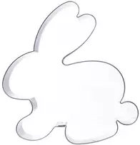 Plieninė konditerinė pjaustyklė / imbierinių sausainių pjaustyklė kiškis 10 cm