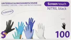 Vienkartinės nitrilinės pirštinės TOPGLOVE S dydis, juodos spalvos 100vnt