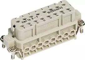 Harting Įvorės įdėklas Han® A 09 20 016 2812 16 + PE varžtai 1 vnt. (09 20 016 2812)
