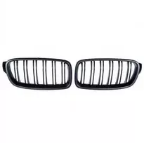 Mtuning BMW 3 F30 F31 grotelės su dvigubais briaunomis, matinės juodos spalvos