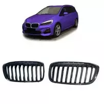 Mtuning BMW 2 F45 F46 Facelift grotelės su viengubais šonkauliukais, blizgios juodos spalvos