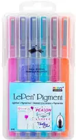 MARVY stilingi rašikliai plonu antgaliu #4900-6B "Le Pen Pigment" Jewel, 6vnt.