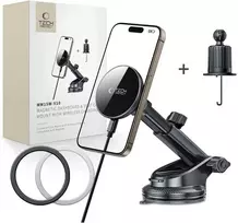 Tech-Protect mm15W-V10 Magnetic MagSafe Car Holder for Cockpit/Windshield/Air Vent - Juodas