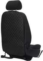 Automobilio sėdynės atlošo apsauga nuo vaikų EVAtech ECO 75x46 cm - juoda / juodi kraštai / juodos siūlės