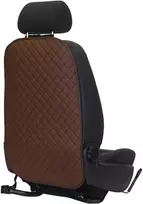 Automobilio sėdynės atlošo apsauga nuo vaikų EVAtech ECO 75x46 cm - ruda / rudos kraštai / rudos siūlės
