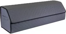 Bagažinės daiktadėžė EVAtech ECO XXL 30x30x100 cm - pilka / juodi kraštai / pilkos siūlės / raudonas vidus