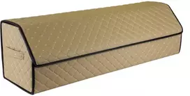 Bagažinės daiktadėžė EVAtech ECO XXL 30x30x100 cm - smėlio / juodi kraštai / smėlio siūlės / juodas vidus