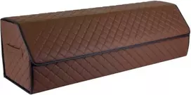 Bagažinės daiktadėžė EVAtech ECO XXL 30x30x100 cm - ruda / juodi kraštai / rudos siūlės / juodas vidus
