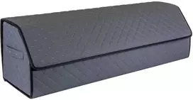 Bagažinės daiktadėžė EVAtech ECO XXL 30x30x100 cm - pilka / juodi kraštai / pilkos siūlės / juodas vidus