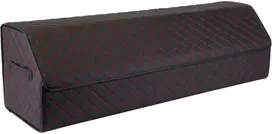 Bagažinės daiktadėžė EVAtech ECO XXL 30x30x100 cm - juoda / juodi kraštai / raudonos siūlės / juodas vidus