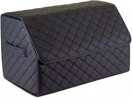 Bagažinės daiktadėžė EVAtech ECO M 30x30x50 cm - juoda / juodi kraštai / juodos siūlės / juodas vidus