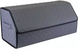 Bagažinės daiktadėžė EVAtech ECO L 30x30x65 cm - pilka / juodi kraštai / pilkos siūlės / juodas vidus