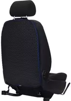 Automobilio sėdynės atlošo apsauga nuo vaikų EVAtech 68x46 cm - juoda / tamsiai mėlyni kraštai