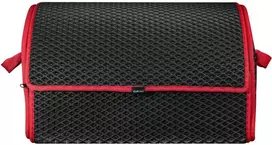 Bagažinės daiktadėžė EVAtech PRO M 32x50x30 cm - juoda / raudoni kraštai