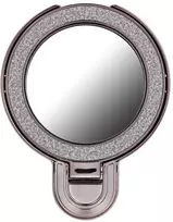 OEM telefono stovas CIRCLE MIRROR - priklijuojamas - juodas