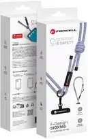 FORCELL F-DESIGN S10X165 reguliuojamo ilgio telefono virvelė (maks. 82,5 cm kilpoje) pilka violetinė