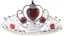 ESPA Sidabrinė tiara su raudonais akmenimis