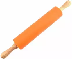 Winder Home Silikoninis tešlos kočėlas 38,5 cm – nelimpantis virtuvės įrankis, oranžinis