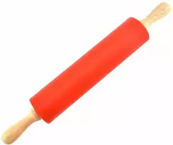 Winder Home Silikoninis tešlos kočėlas 38,5 cm – nelimpantis virtuvės įrankis, raudonas