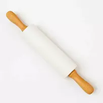 Winder Home Silikoninis tešlos kočėlas 43 cm – didelis, nelimpantis virtuvės įrankis, baltas