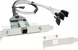 „InLine SAS HD“ laikiklis su išoriniu SFF-8644 kabeliu – vidinis 4x SATA 0,5 m (27659B)